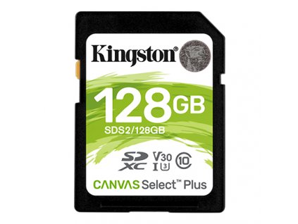 Kingston Canvas Select Plus U3/SDXC/128GB/100MBps/UHS-I U3/Class 10