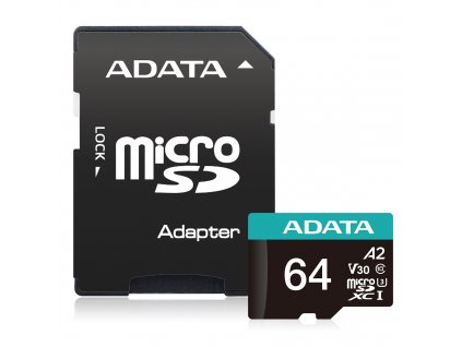 ADATA V30S/micro SDXC/64GB/95MBps/UHS-I U3/Class 10/+ Adaptér