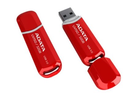 ADATA UV150/32GB/90MBps/USB 3.0/USB-A/Červená