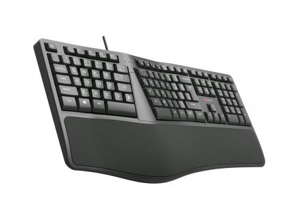 Klávesnice C-TECH KB-113E USB, ERGO, černá, CZ/SK