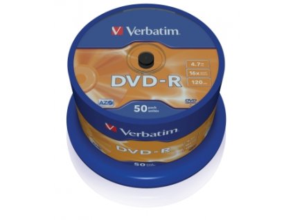 VERBATIM DVD-R(50-Pack)Spindl/MattSlvr/16x/4.7GB