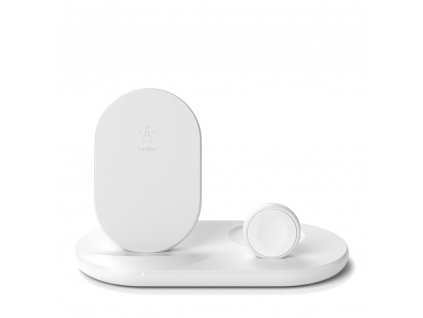 BELKIN Qi 3v1 nabíjecí stojan, bílý (iPhone, Apple Watch, AirPods)