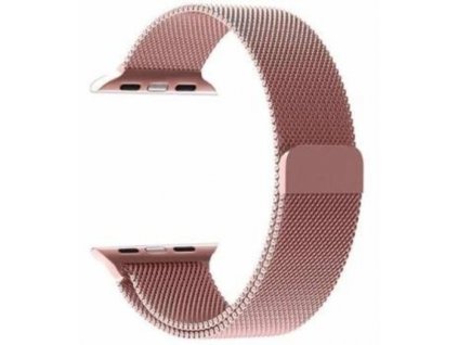 Tactical 349 Loop Magnetický Kovový Řemínek pro Apple Watch 1/2/3/4/5/6/SE 38/40mm Rose