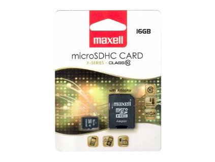 MicroSDHC 16GB CL10 + adpt 854717 MAXELL