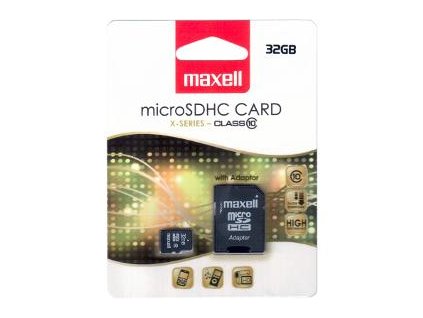 MicroSDHC 32GB CL10 + adpt 854718 MAXELL