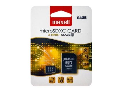 MicroSDXC 64GB CL10 + adpt 854731 MAXELL