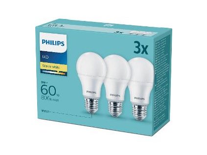 LED 60W A60 E27 230V WW FR 3CT PHILIPS