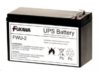 Batéria - FUKAWA FWU-2 náhradná batéria pre RBC2 (12V/7,2Ah, Faston 250), životnosť 5 rokov