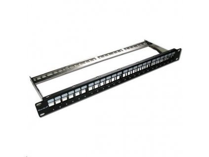 19" modulární stíněný patch panel XtendLan 24port, černý