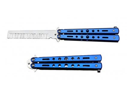 Tréningový motýlik Balisong Hair Blue (3)