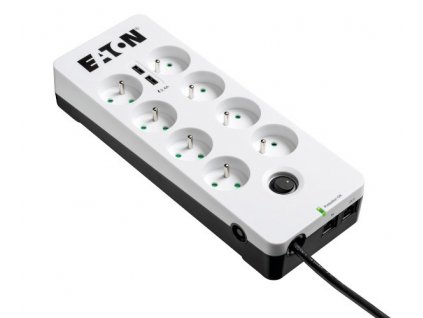 Eaton Protection Box 8 Tel@ USB FR, prepäťová ochrana, 8 zásuviek, 2x USB nabíjačka, 1m
