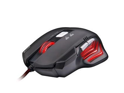 C-TECH myš AKANTHA, herná, červené podsvietenie, 2400 DPI, USB