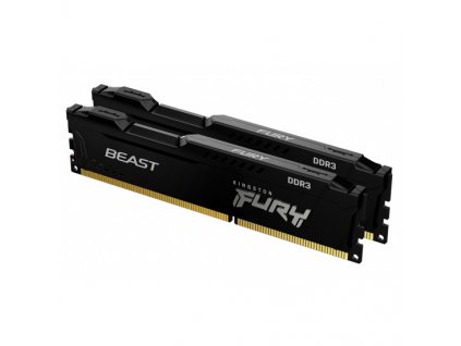 16GB DDR3-1600MHz CL10 Kingston FURY Beast Black, 2x8GB