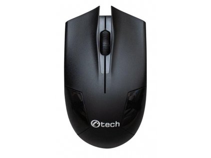 C-TECH myš WLM-08, bezdrôtová, 1200DPI, 3 tlačidlá, USB nano prijímač, čierna