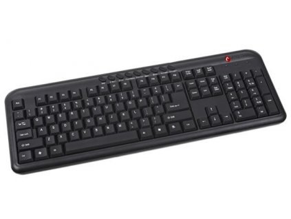 C-TECH klávesnice KB-102M USB, multimediální, slim, black, CZ/SK