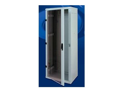 Stojanový rozvádzač 15U (š) 600x (h) 800, sklenené dvere