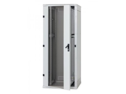 Stojanový rozvádzač 15U (š) 600x (h) 1000, sklenené dvere