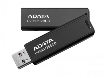 ADATA Flash Disk 64GB UV360, USB 3.2 Gen1, metalíza , čierna