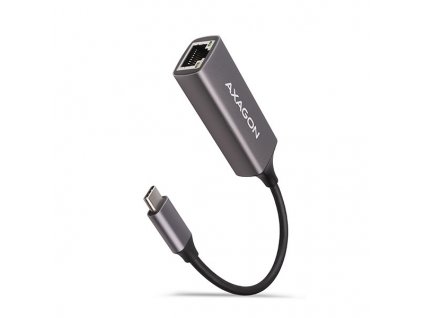 AXAGON ADE-TRC, USB-C 3.2 Gen 1 - Gigabitová sieťová karta Ethernet, automatická inštalácia, titánovo šedá