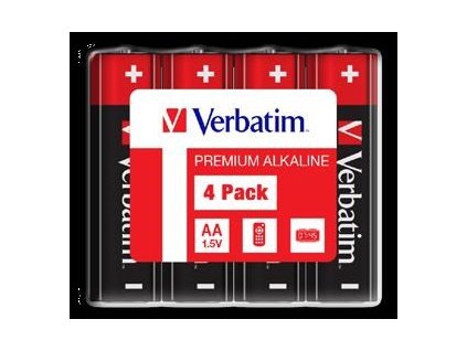 VERBATIM Alkalické baterie AA, 4 Pack - Shrink