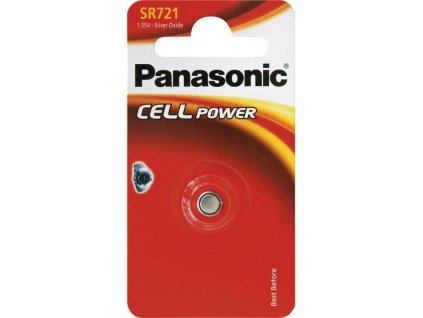 PANASONIC Stříbrooxidové - hodinkové baterie SR-721EL/1B 1,55V (Blistr 1ks)