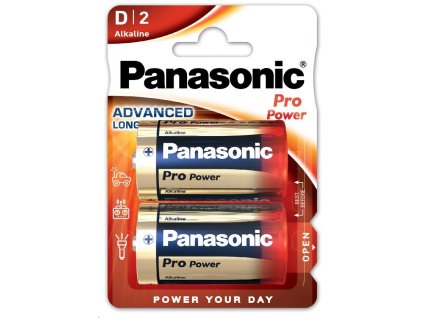 PANASONIC Alkalické baterie Pro Power LR20PPG/2BP D 1,5V (Blistr 2ks)