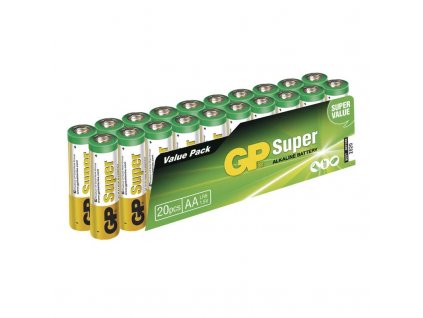 GP SUPER ALKALINE BATTERY AA (LR6) - 20KS