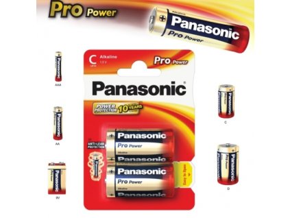 Alkalická batéria C Panasonic Pro Power LR14 2ks