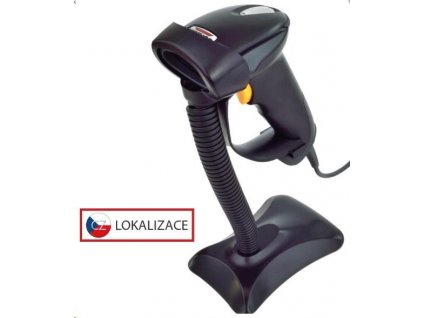 Virtuos CCD čítačka HT-310A s veľkým dosahom, USB (klávesnica/RS232), stojan , čierna