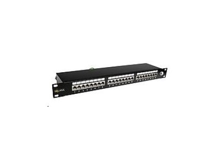 Solarix Patch panel 24 x RJ45 CAT6 STP čierny 1U SX24-6-STP-BK