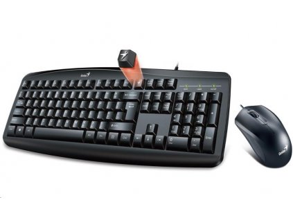 GENIUS Smart KM-200 klávesnica a myš/ Káblový set/ USB/ čierna/ CZ+SK rozloženie