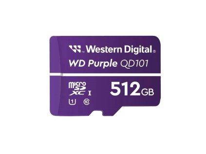 WD MicroSDXC karta 512GB Purple WDD512G1P0C Class 10 (R:100/W:60 MB/s)