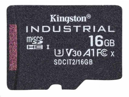 Karta Kingston 16GB microSDHC Industrial C10 A1 pSLC v jednom balení