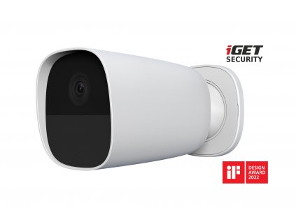 iGET SECURITY EP26 White - WiFi bateriová FullHD kamera, IP65, zvuk,samostatná a pro alarm M5-4G CZ