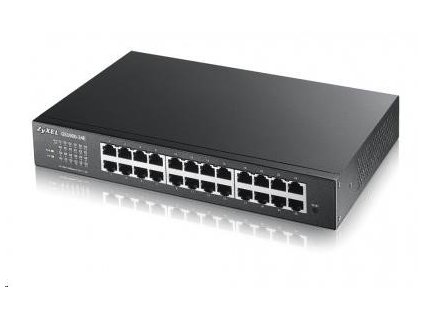 Zyxel GS1900-24E 24-portový stolový gigabitový webový inteligentný prepínač: 24x gigabitový metal, IPv6, 802.3az (zelen