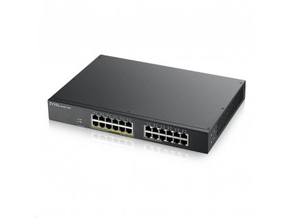 Zyxel GS1900-24EP 24-portový gigabitový inteligentný riadený PoE prepínač, 24x gigabitový RJ45 (12x PoE), rozpočet PoE