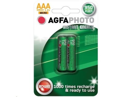 AgfaPhoto přednabitá baterie AAA, 950mAh, 2ks