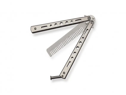 Tréningový motýlik Balisong Hair Silver (1)