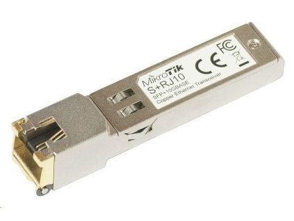 MikroTik SFP+ na metalický konvertor 10M/100M/1G/2.5G/5G/10G, RJ-45, do 200 m