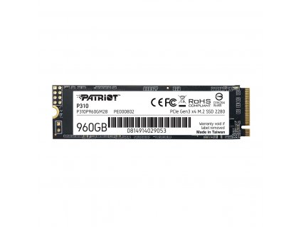 PATRIOT P310//SSD/M.2 NVMe/Černá/3R