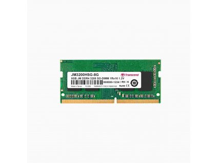 SODIMM DDR4 8GB 3200MHz TRANSCEND 1Rx16 1Gx16 CL22 1.2V