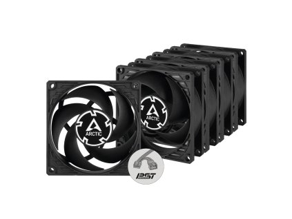 ARCTIC P8 PWM PST Case Fan - 80mm case fan with PWM control and PST cable - Pack of 5pcs