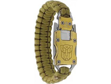 Paracord náramok s nožom Survival Emergency Sand Gold (1)