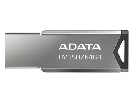 ADATA Flash Disk 64GB UV350, USB 3.2 , sivá metalíza