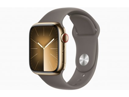 Apple Watch S9 Cell/45mm/Gold/Šport Band/Clay/-S/M