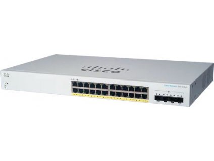 Cisco switch CBS220-24FP-4X (24xGbE,4xSFP+,24xPoE+,382W) - REFRESH