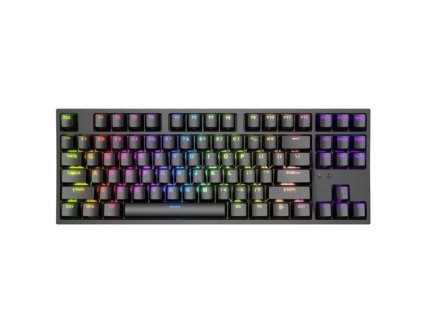 Genesis herní mechanická klávesnice THOR 404/RGB/Gateron Yellow Pro/Drátová USB/US layout/Černá