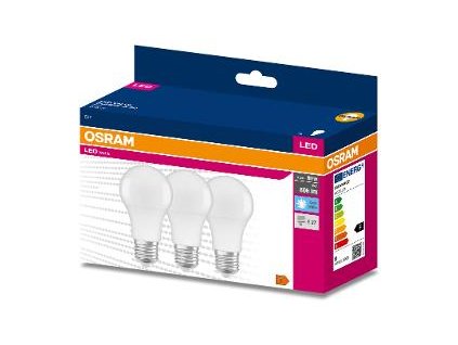 LED Cla. A 60 8.5W/4000K E27 3pack OSRAM