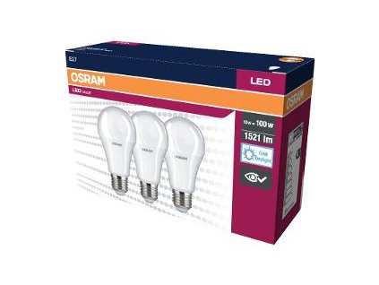 LED Cla. A 100 13W/6500K E27 3pack OSRAM