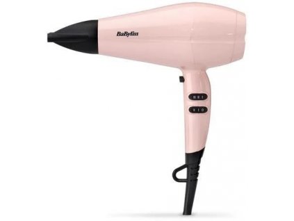 BaByliss 5337PRE fén na vlasy, 2200 W, ionizace, 2 rychlosti, 3 teploty, závěsné očko, růžový